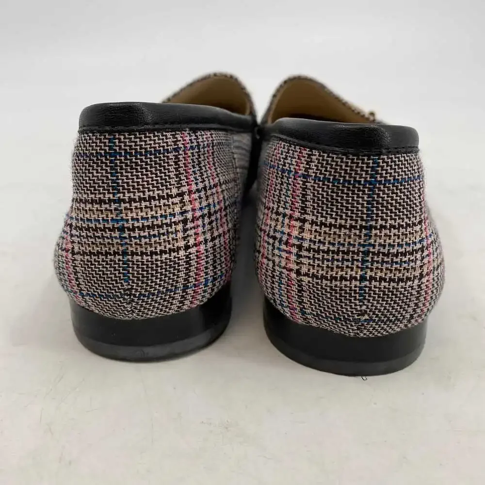 Sam Edelman Black Pink Plaid Loafers | Women’s Size 7.5